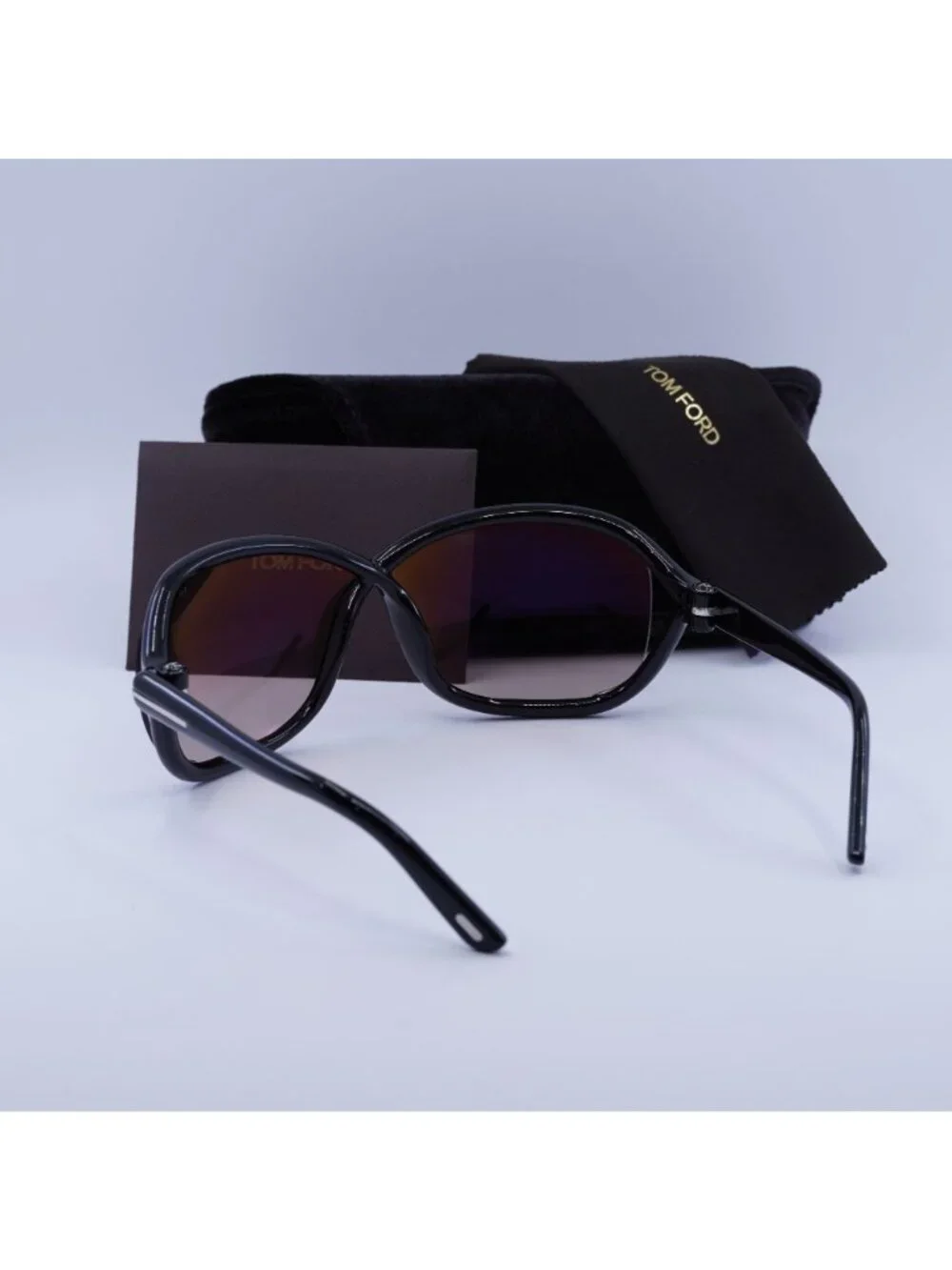 Tom Ford FT1069 01Z Fernanda Geometric Sunglasses - Black / Violet